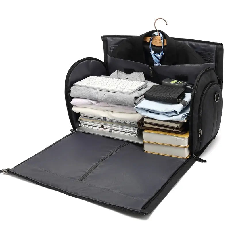 Garment Multi-Pocket Shoulder Bag