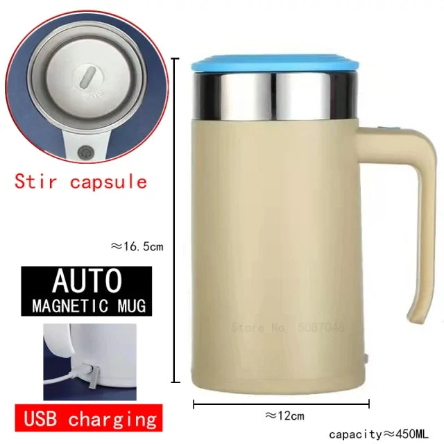 Automatic Self-Stirring Magnetic Mug