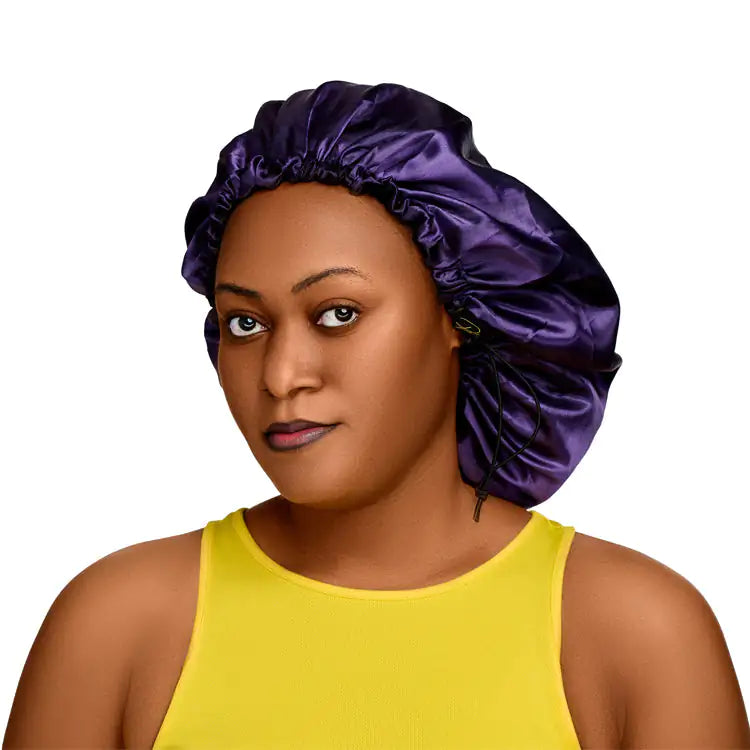 Bonnet de nuit en satin de soie