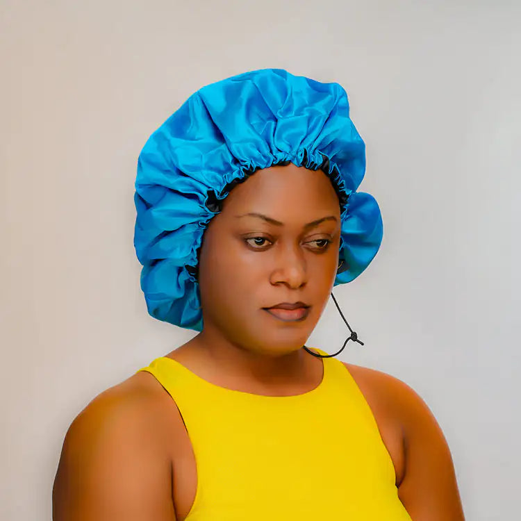 Bonnet de nuit en satin de soie