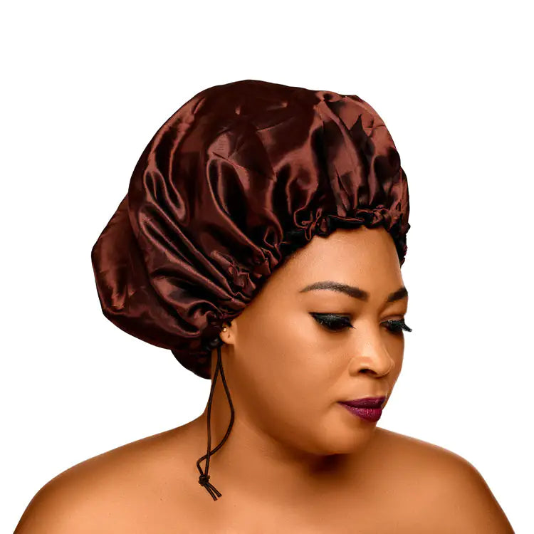 Bonnet de nuit en satin de soie
