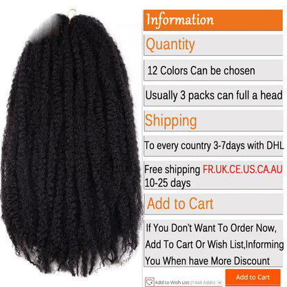 Marley Braids Cheveux au crochet
