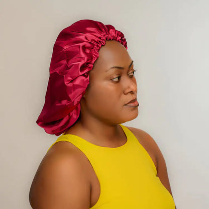 Bonnet de nuit en satin de soie