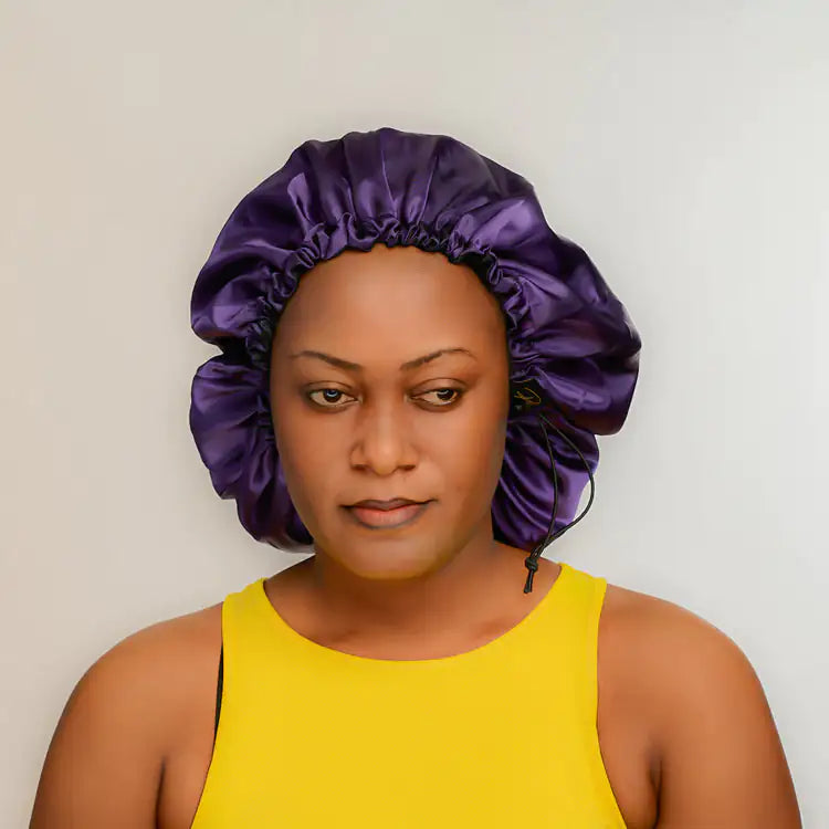 Bonnet de nuit en satin de soie